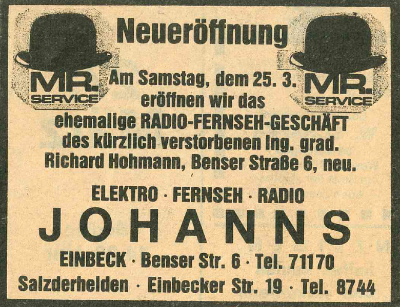 Elektro Johanns Neueroeffnung